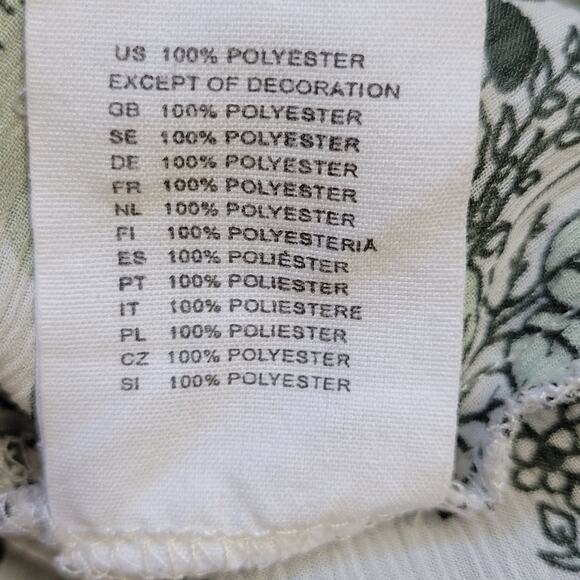 H&M 10 Babydoll Pullover 3/4 Sleeve Lace V-Neck Chiffon Blouse Top Black White - Picture 15 of 16